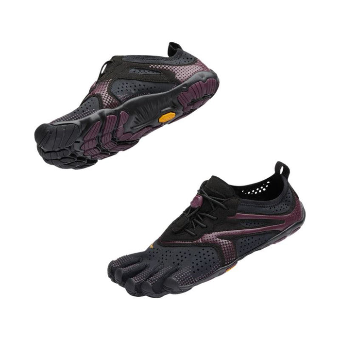Vibram FiveFingers V‑Run Womens Barefoot Athletic Shoes - Black/Fig