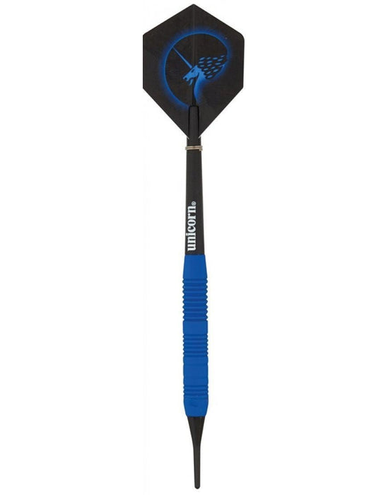 Unicorn Darts Core Plus Rubberised Set in Blue Made of Brass - 16 GramsUnicorn