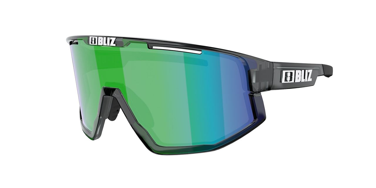 Bliz Fusion Small Sports Sunglasses Black Frame Brown Green Lens