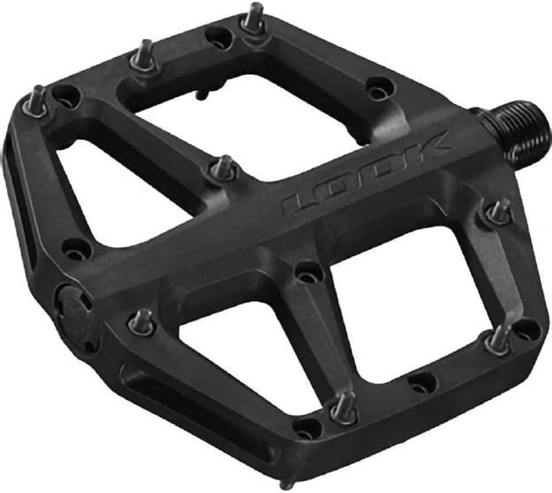 LOOK Trail Fusion Bike Pedals Lightweight Composite Flat With 8 Pinks - Black