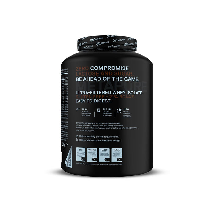 QNT Metapure Whey Isolate Zero Protein Powder 2kg - Chocolate