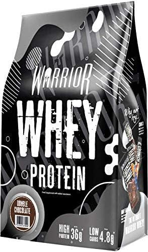 Warrior 100% Whey Protein Powder 2kg Muscle Mass Gainer Shake Double Chocolate