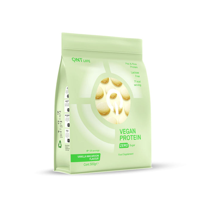 QNT Vegan High Protein Powder 500g - Vanilla Macaroon