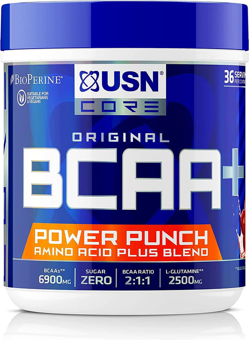 USN BCAA POWER PUNCH MUSCLE RECOVERY AND PERFORMANCE SUPPLEMENT POWDER - 400G