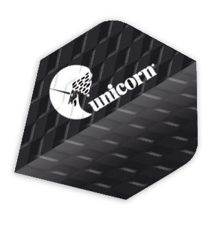 Unicorn Darts Q100 Plus Q2 Dart Flight Set Super Wave Ribbed MetallicUnicorn