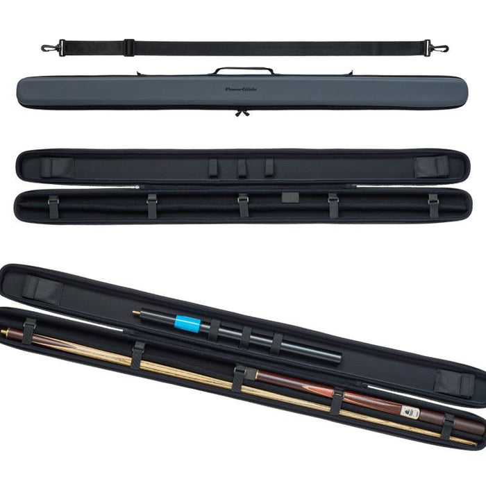 Powerglide Svartur Pool Snooker 3 Quarter Cue Case - Metallic Grey
