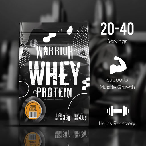 1kg Warrior 100% Whey Protein Powder Muscle Mass Gainer Shake Salted CaramelFITNESS360