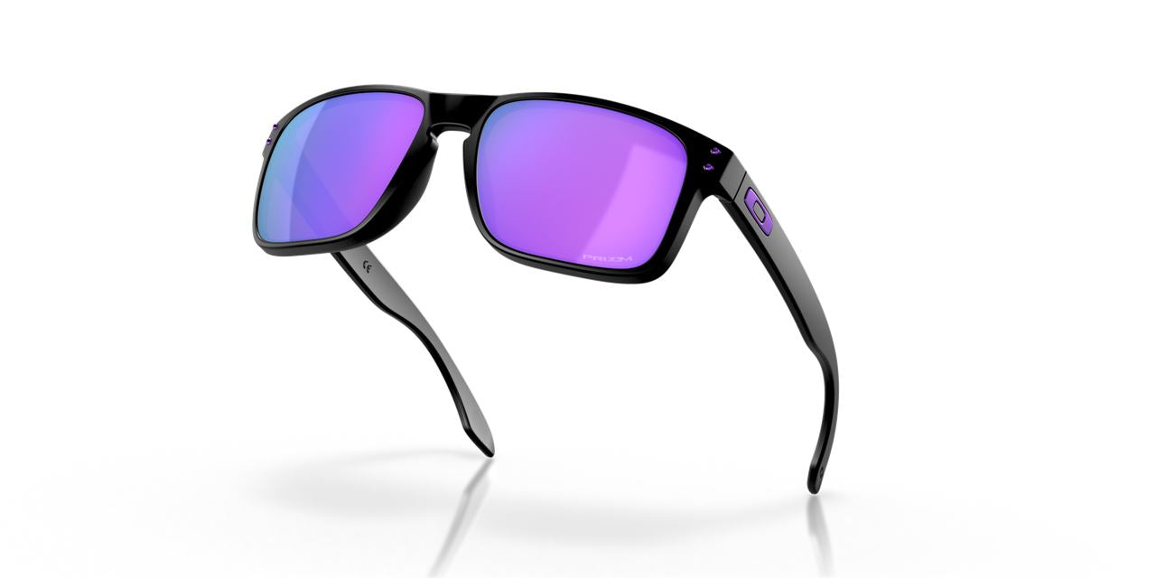 Oakley Holbrook Lifestyle Sunglasses Matte Black Frame Prizm Violet Lens