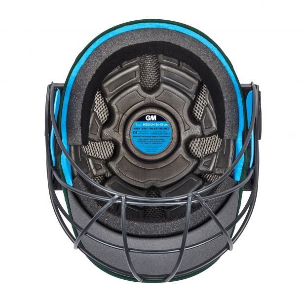 Gunn & Moore Manna Neon Geo Cricket Helmet Breathable Padding Geodesic GrilleGunn & Moore