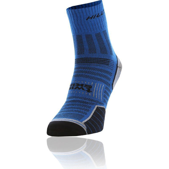 Hilly Mens Twin Skin Anklet Socks Sports Running Socks - Azurite /Marl Grey