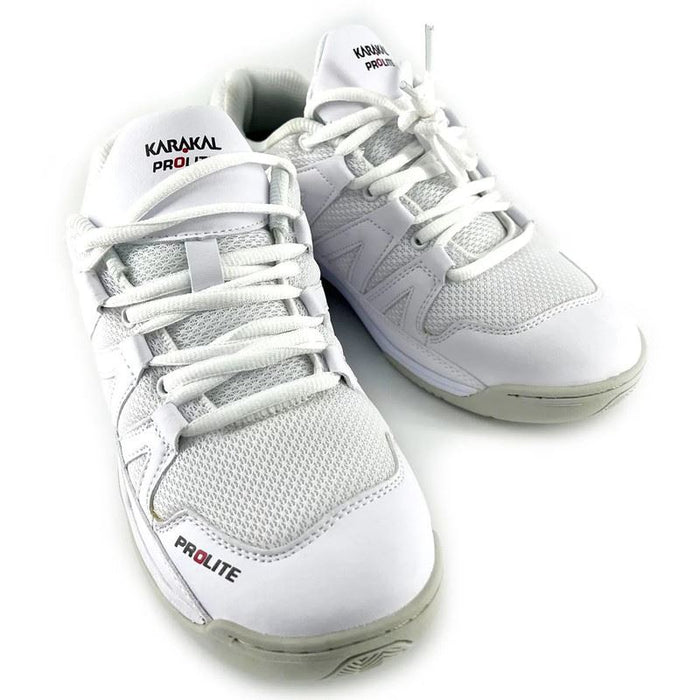Karakal Pro Lite Indoor Squash Court Shoes Lightweight Non Slip Arch Support White Trainer