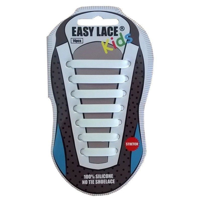 EASY LACE KIDS NO TIE ELASTIC SILICONE SLIP ON SHOELACES 14 PIECES