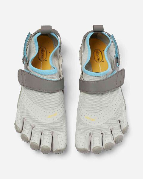 Vibram V Aqua Five Fingers Shoes Ladies Barefoot Feel Footwear - White/Blue/CoralFITNESS360