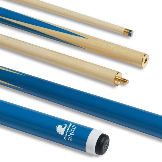 Powerglide  Snooker Cue 73cm Painted Butt 71 cm Poplar Shaft Blue 2 Piece Pool Stick