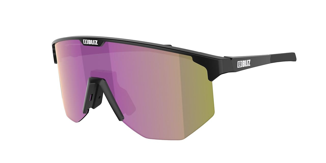 Bliz Hero Small Sunglesses Shades Black Frame Brown/Purple lens