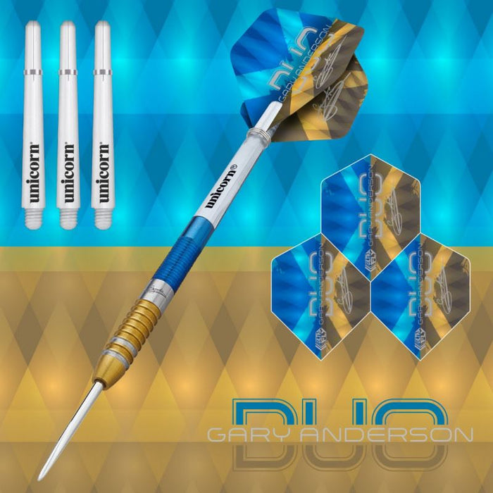 Unicorn Noir Gary Anderson 90% Tungsten Professional Duo Steel‑Tip Darts