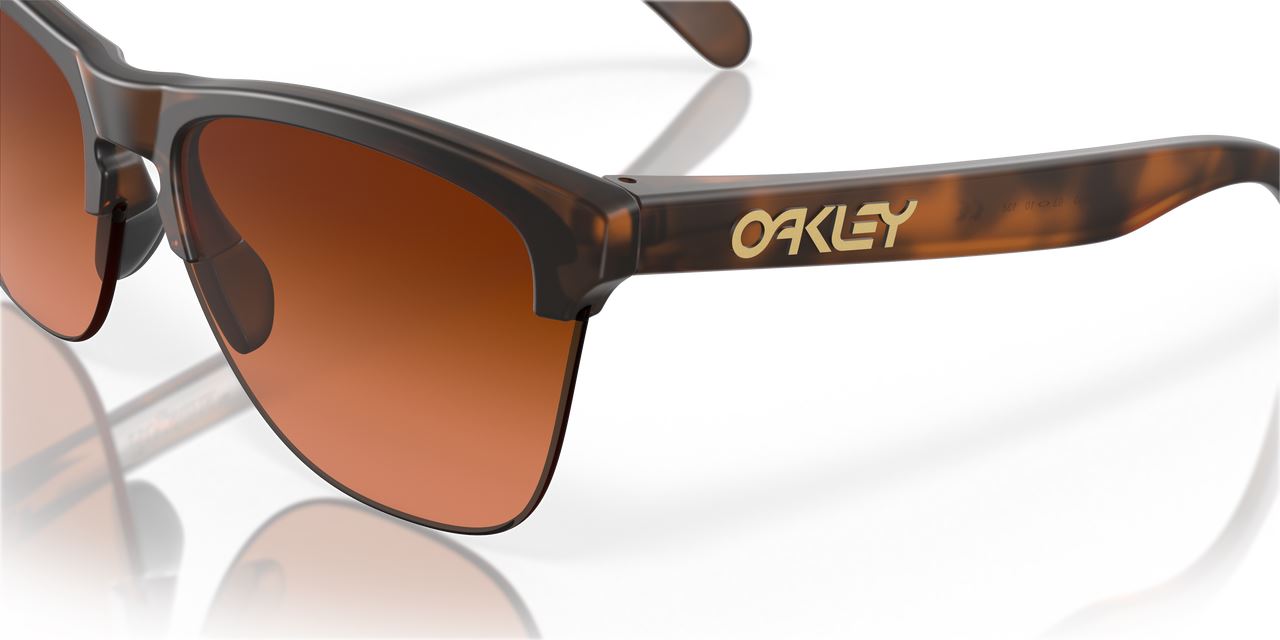 Oakley Frogskins Lite Sunglasses Brown Gradient Lens Matte Brown Tortoise Frame
