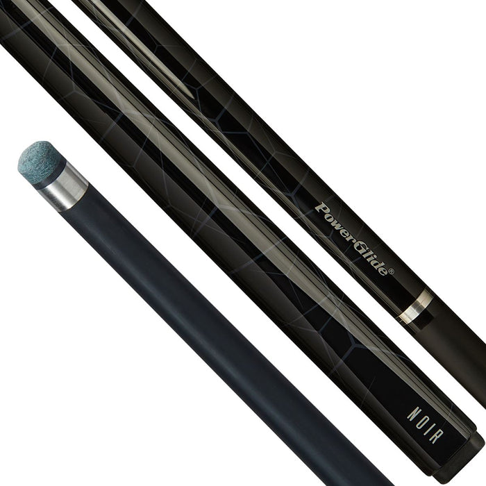 PowerGlide Noir Snooker Cue 57" 10mm Fibreglass Precision Cue - 18oz