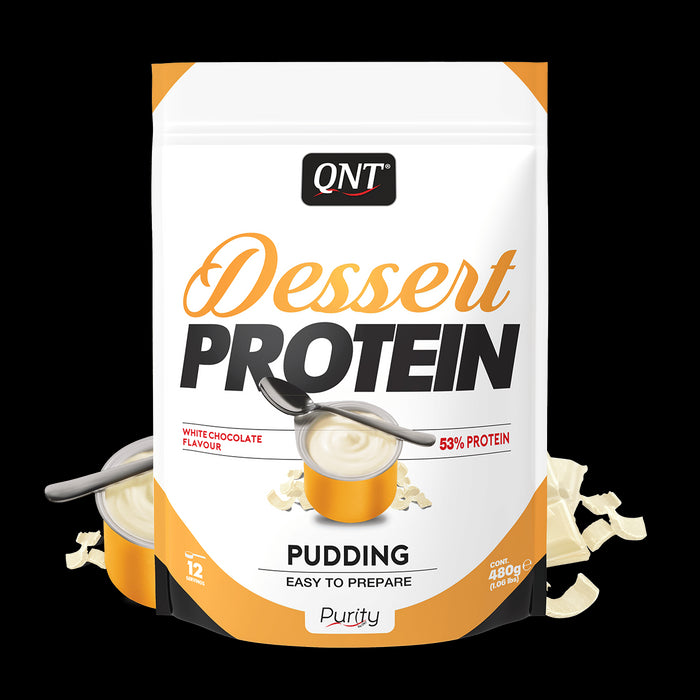 QNT Dessert Protein White Chocolate Low Fat High Protein Pudding Supplement 480g