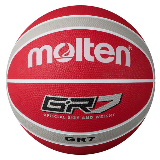 Molten BGR Series Coloured Indoor/Outdoor Red/Silver 12 Panel Nylon BasketballMolten