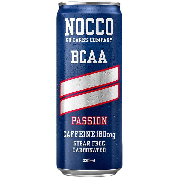 Nocco BCAA+ Cans Caffeine Free Energy Drink - 330ml x 24 - Passion