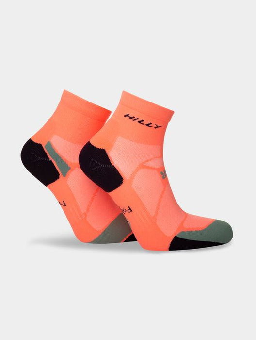 Hilly Marathon Fresh Running Socks Odour-Free Cushioned Comfort - Neon/Candy/Sage