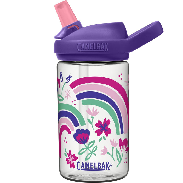 CamelBak Kids Bottle BPA Free School Summer Straw Water Bottle 400ml Rainbow Floral