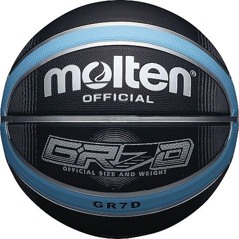 Molten BGRXD Basketball in Black / Blue Made of Highly Durable Rubber