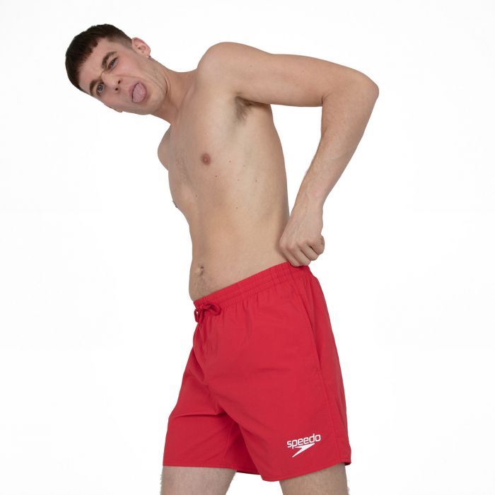 Speedo Men's Essentials Swimming Shorts 16" - Pool / Beach Swimwear - Red