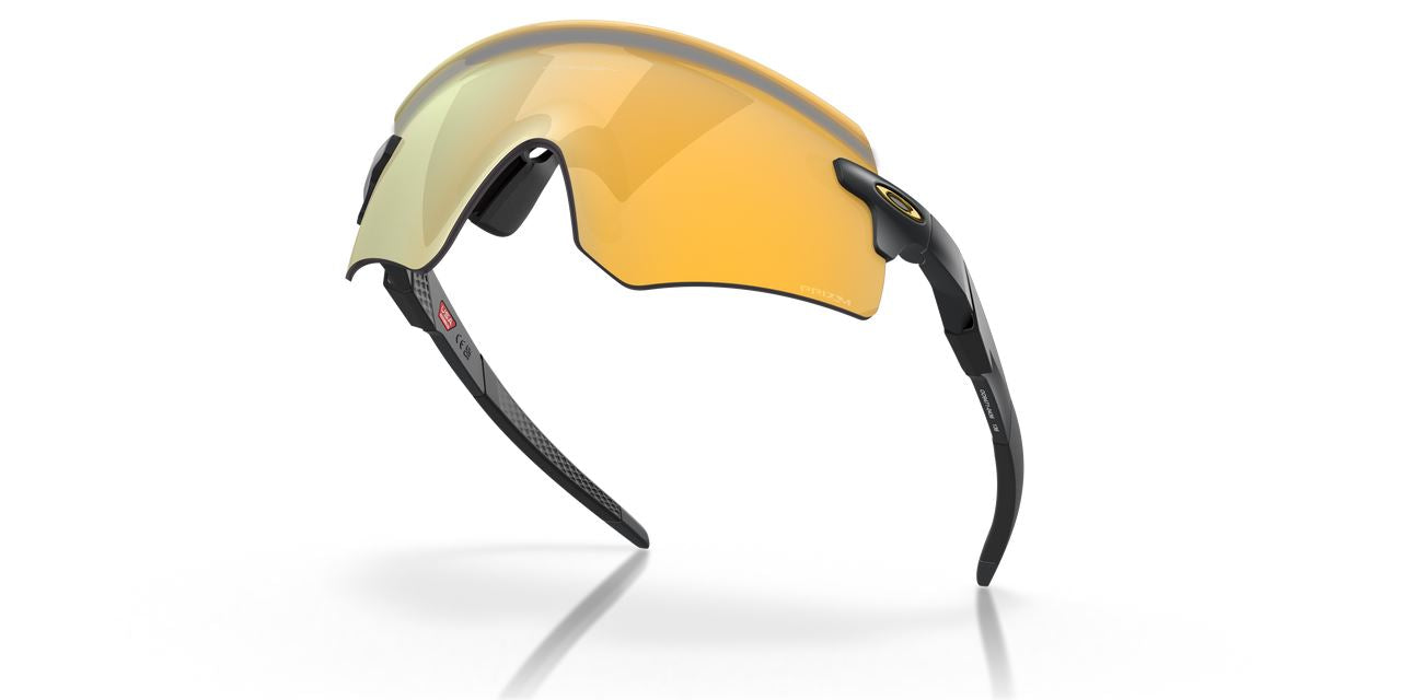 Oakley Encoder Sports Sunglasses 24k Lenses Matte Carbon Frame Square Glasses