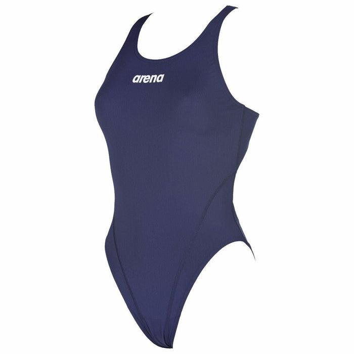 Arena Solid Swim Tech High Swimsuit Womens Open Back Athletic Swimming CostumeArena