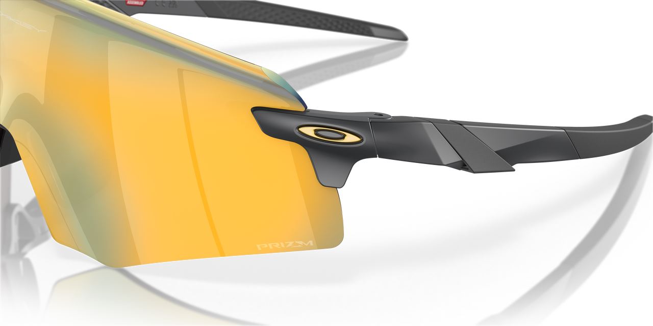 Oakley Encoder Sports Sunglasses 24k Lenses Matte Carbon Frame Square Glasses