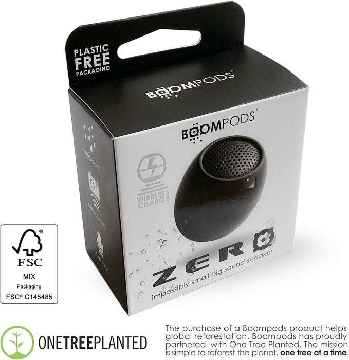 Boompods Zero Wireless Bluetooth Speaker IPX6 Waterproof 5 Hr Playtime Black