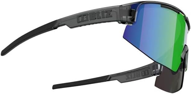 Bliz Matrix Sunglasses Crystal Black Frame Smoke Green Lens