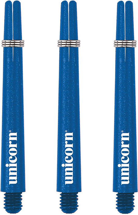 Unicorn Dart 3 Gripper Shafts Medium Locking Rings Stems Black/White/Red/Blue