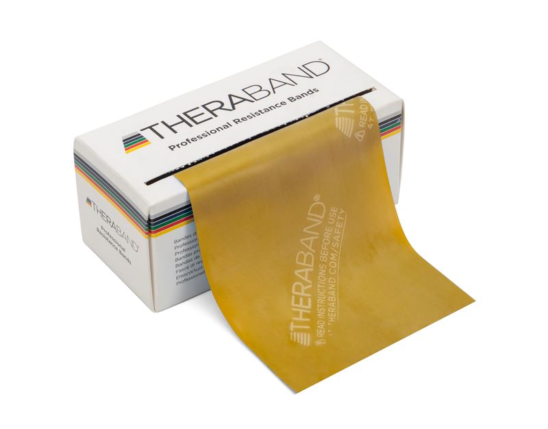 THERABAND Max Heavy 6 Yard Latex Resistance Bands ForPhysio, Rehab & Strength - Gold