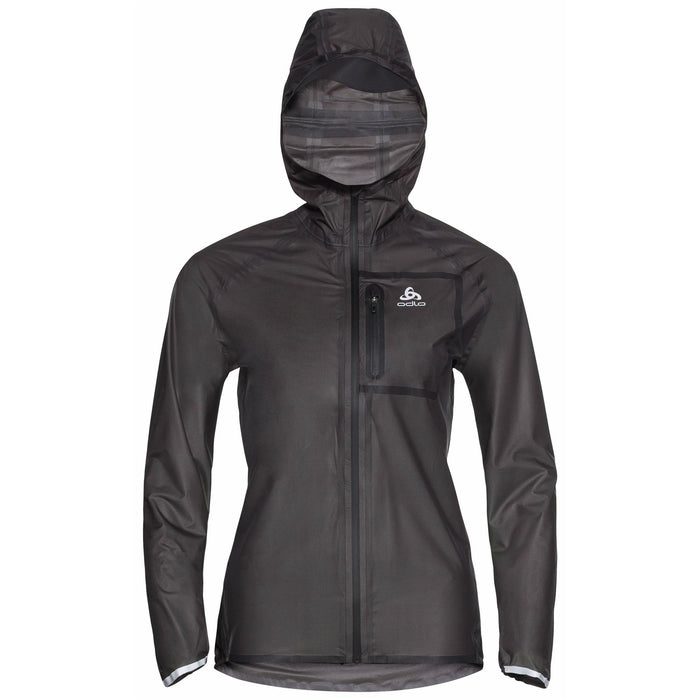 Odlo Zeroweight Women's Running Jacket in Black - Dual Dry Waterproof Tech