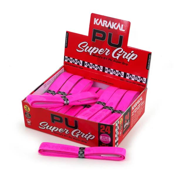 Karakal Badminton Tennis Racket PU Super Grip Pink - Pack Of 6Karakal