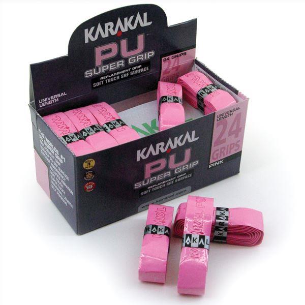 Karakal PU Super Grip Badminton Tennis Squash Racket Grip x 3 - Pink