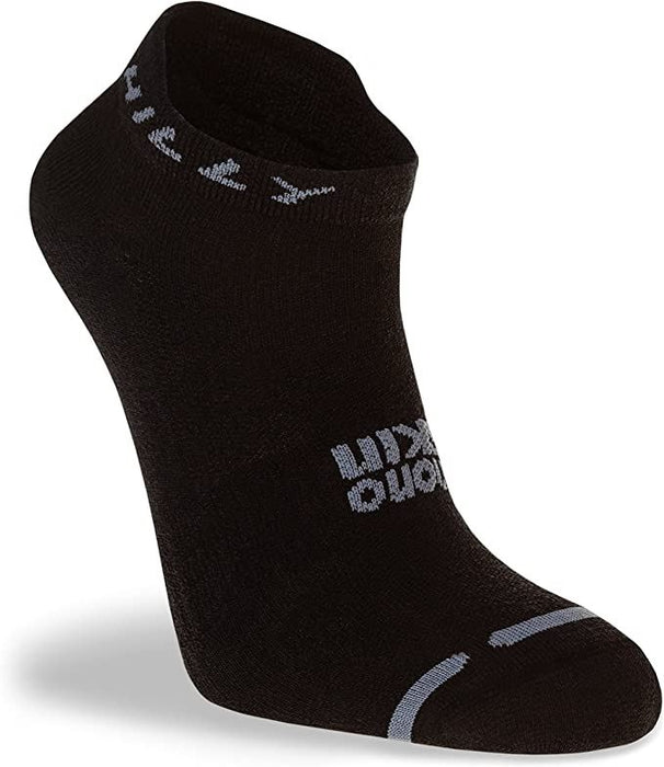Hilly Active Socklet Socks Zero Cushion Running Sports Black/Grey - 3 Pairs for 2