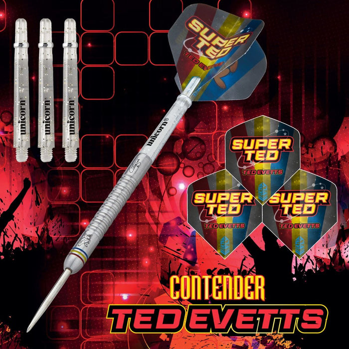 Unicorn Darts Ted Evetts Phase 2 90% Tungsten Steel Tip Darts Contender Set