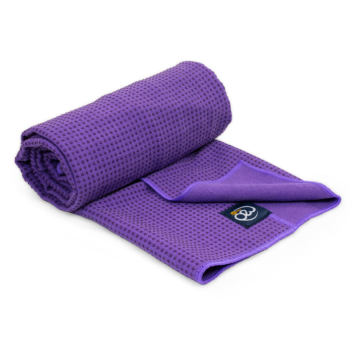 Fitness Mad Grip Dot Hot Yoga Pilates Towel - Purple