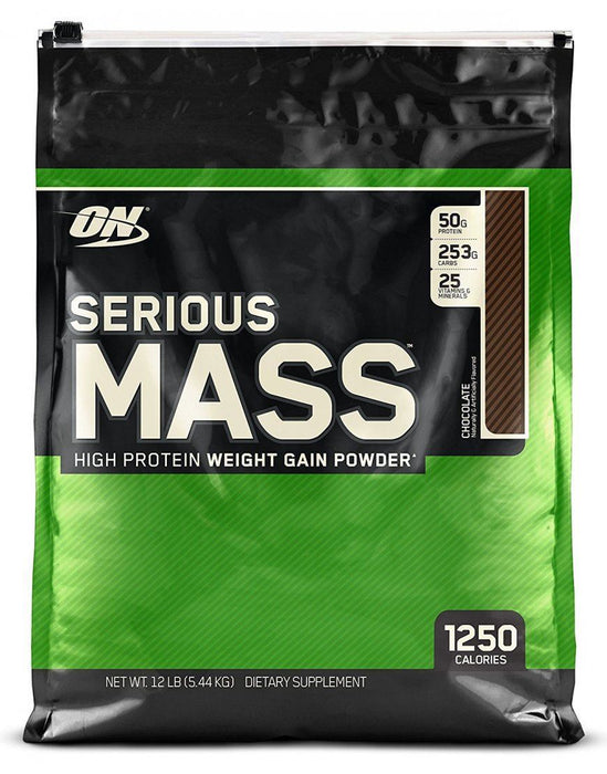 OPTIMUM NUTRITION SERIOUS MASS WEIGHT MUSCLE GAIN CALORIE RICH PROTEIN - 5.45KGOptimum