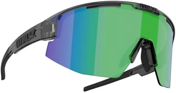 Bliz Matrix Sunglasses Crystal Black Frame Smoke Green Lens