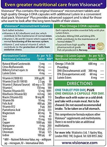 Vitabiotics Visionace Plus 56x Tablets Healthy Eye Vision Formula 3 Packs for 2