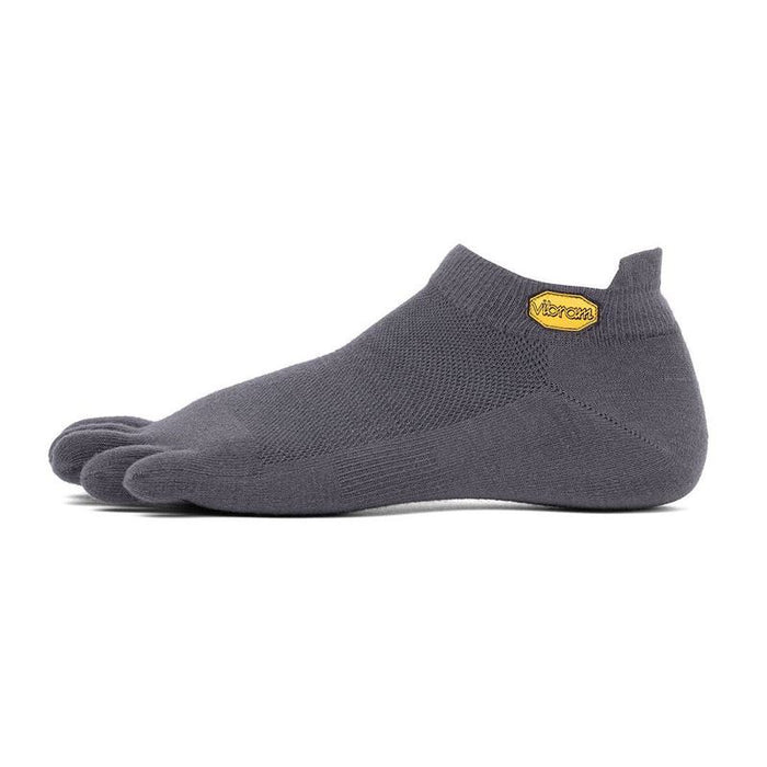 Vibram Athletic No Show Five Fingers Performance Toe Socks - Dark Grey