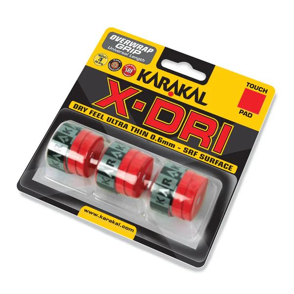 3x Karakal X-DRI Overwrap Super Soft Ultra Thin Racket Grip