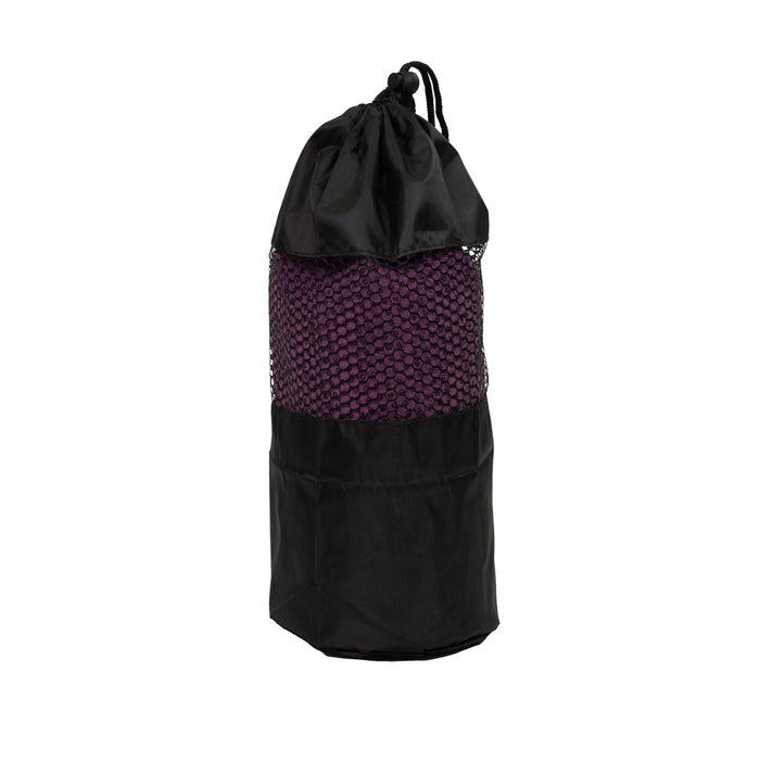 Fitness Mad Grip Dot Hot Yoga Pilates Towel - Aubergine