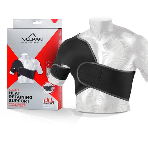 Vulkan Classic Half Shoulder Brace in Black Made of Neoprene - RightFITNESS360