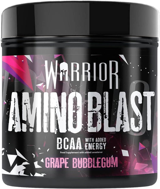 Warrior Amino Blast BCAA Protein Powder Muscle Supplement Grape Bubblegum 270gWarrior